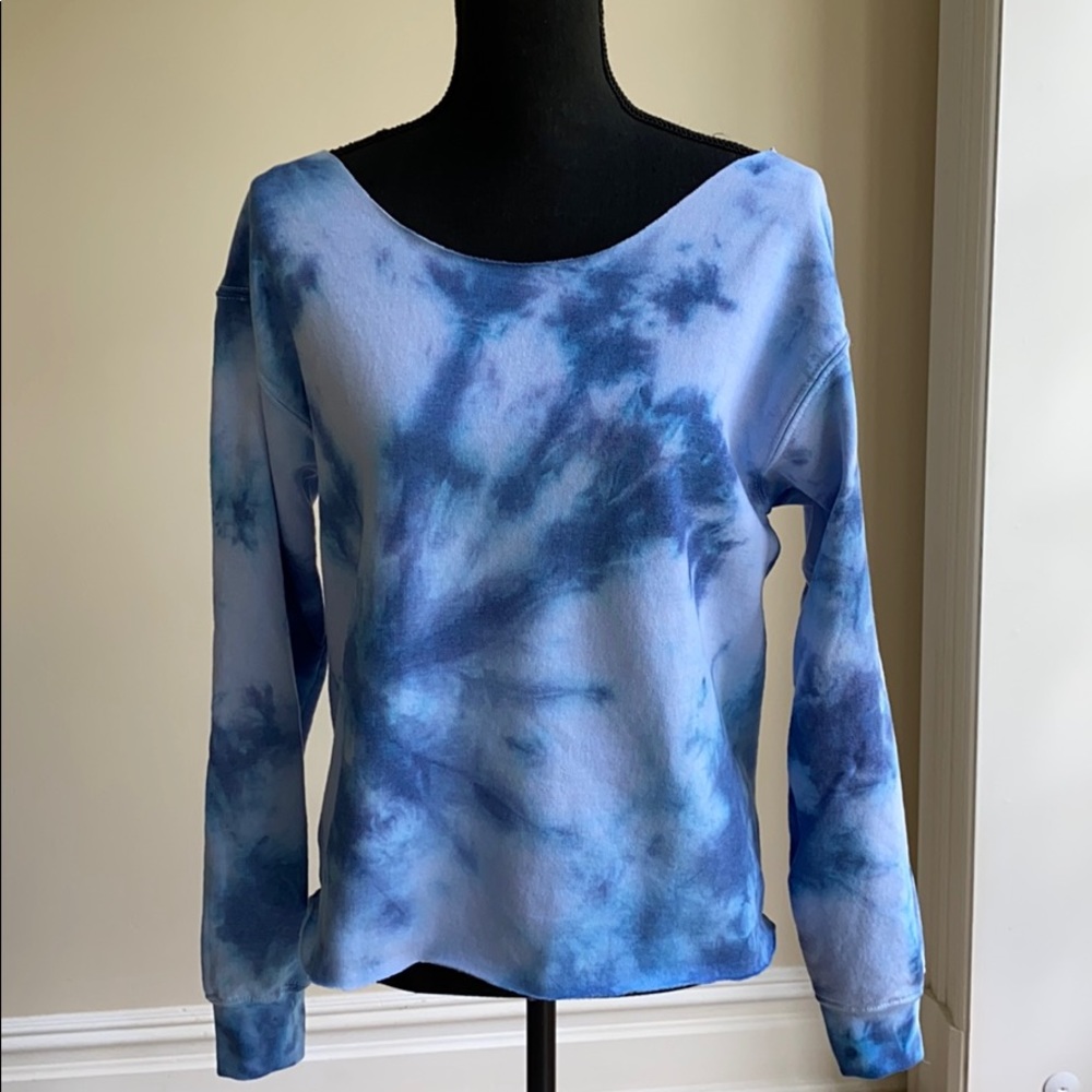 Off-the-shoulder Tie Dye Sweatshirt (size M)